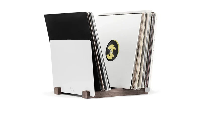 Le Rangement Vinyles Blanc & Noyer - Loia