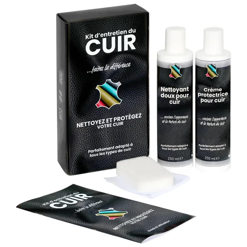 Kit de Produits pour Entretien du Cuir