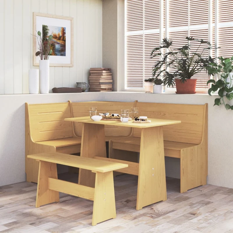 Table de Cuisine en Bois avec Banc