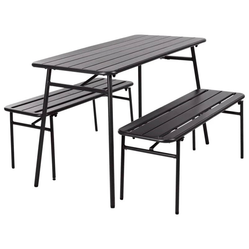 Table de Jardin avec 2 Bancs