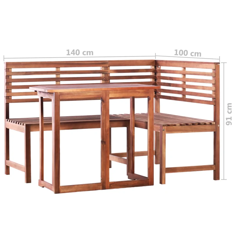 Banc de Jardin Angle avec Table