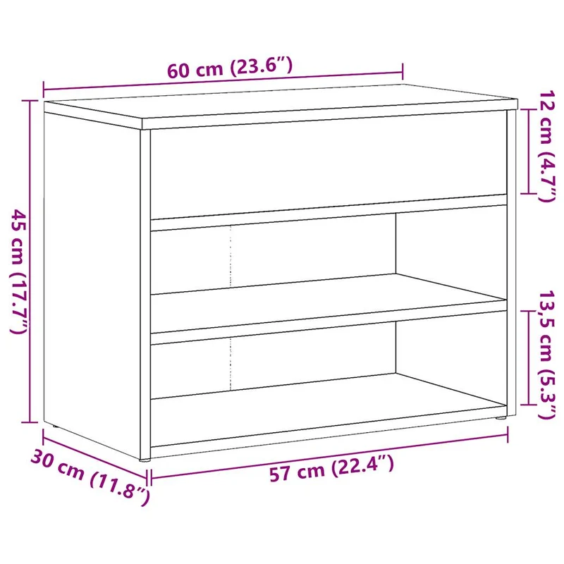 Banc Chaussures Entree 60 cm