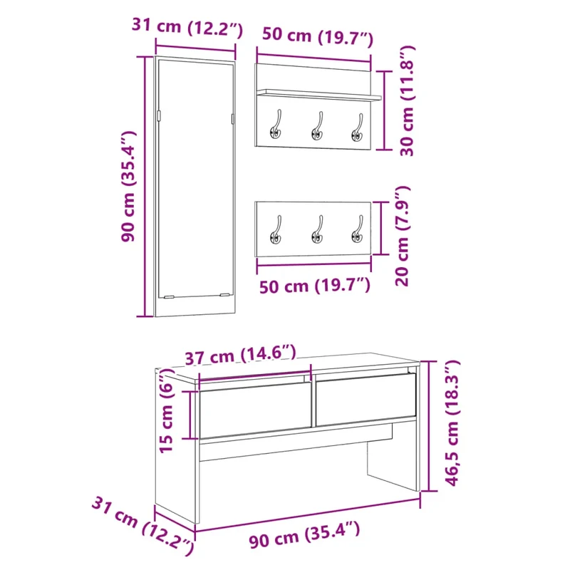 Banc Porte Serviette Salle de Bain