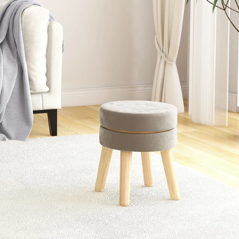 Petit Banc Rond en Bois