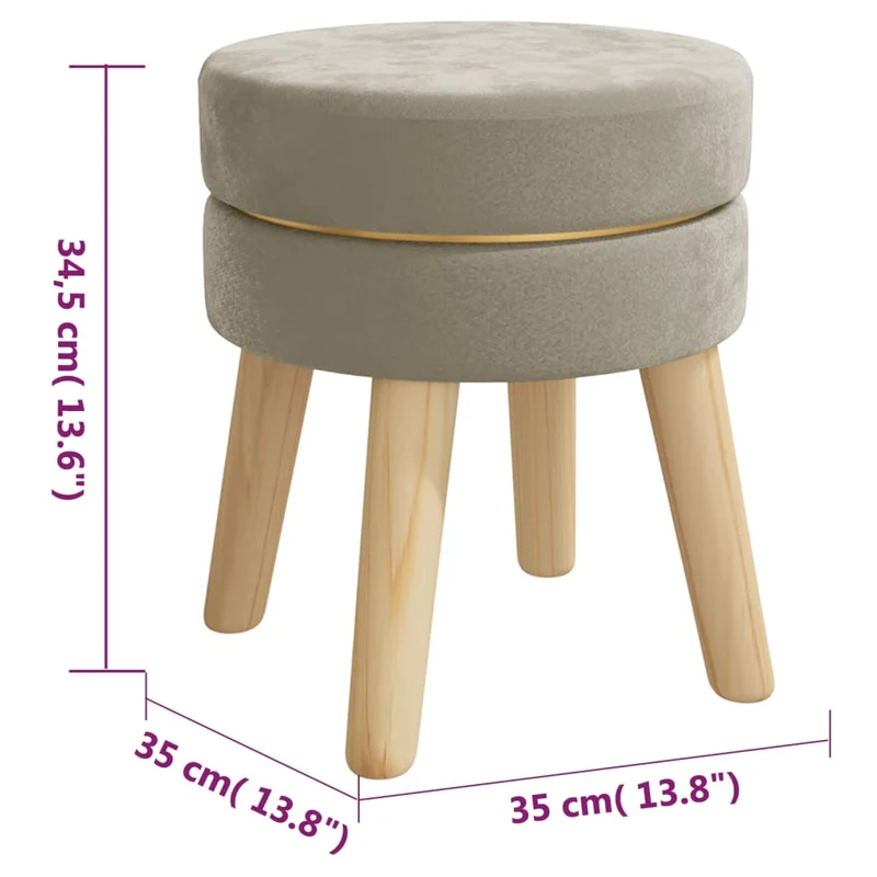 Petit Banc Rond en Bois