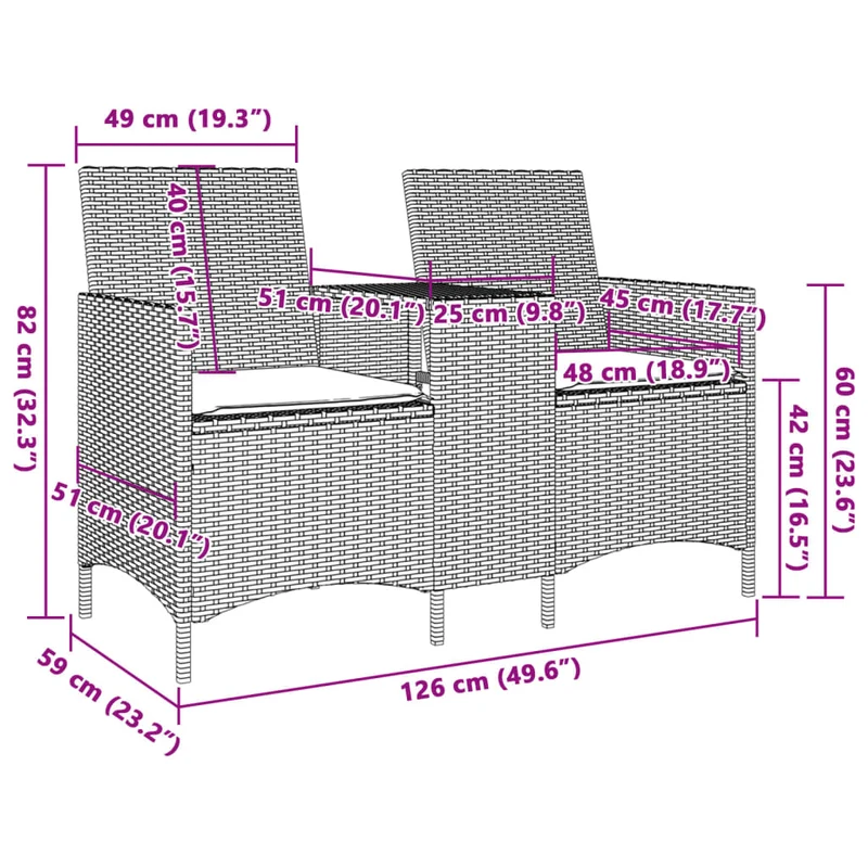 Banc de Jardin Polyrotin