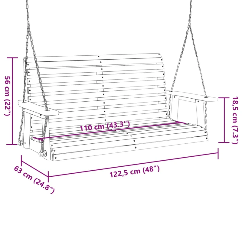 Banc en Bois Suspendu
