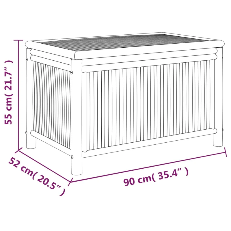Banc Coffre Bambou