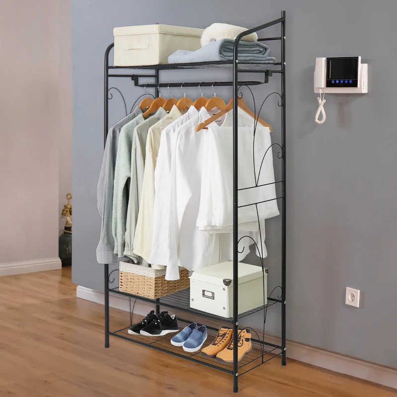 Meuble Porte Manteau Noir Simple