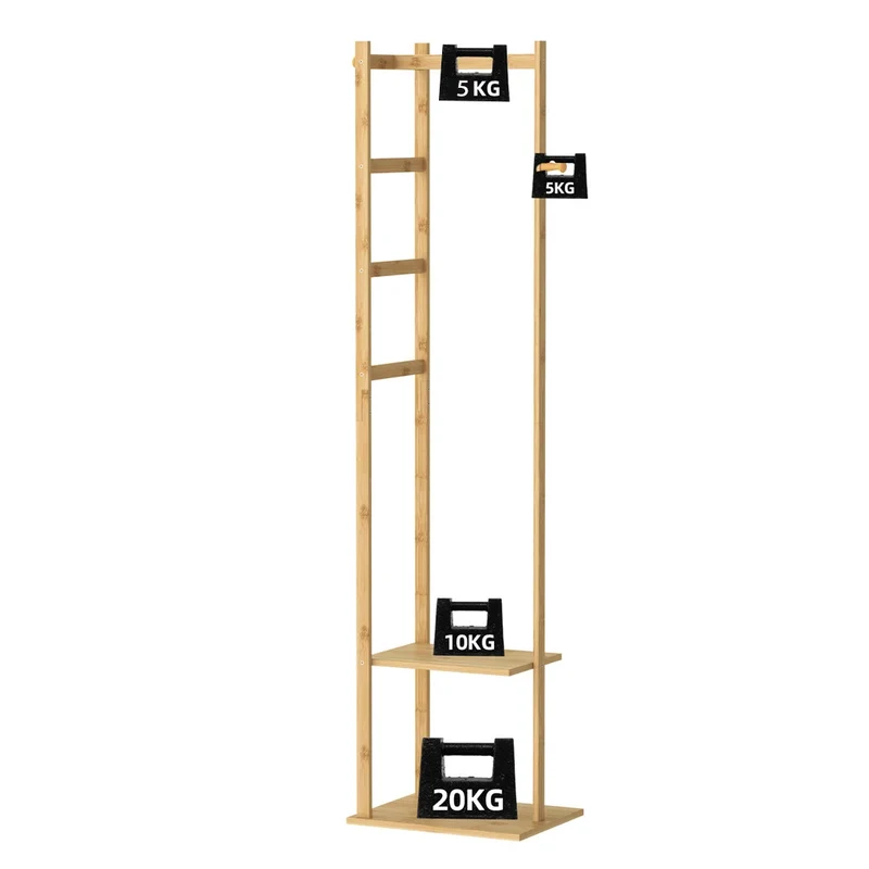 Porte Manteau Bois Clair pour Salle de Bain