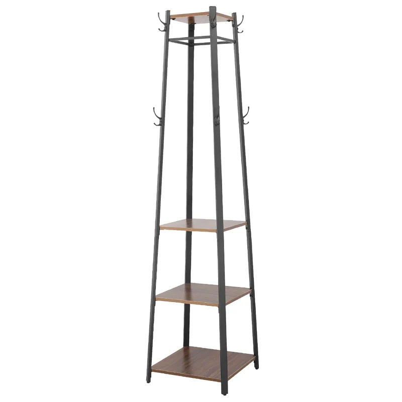Porte Manteau Noir Bois foncé pour entrée