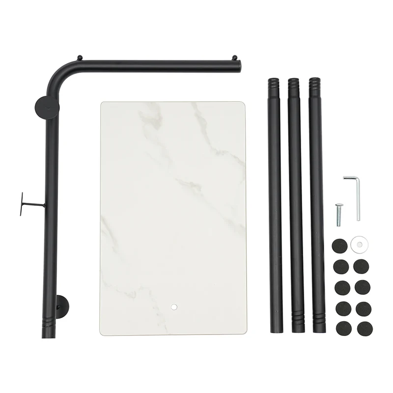 Porte Manteau sur pied Noir sur Base Blanche