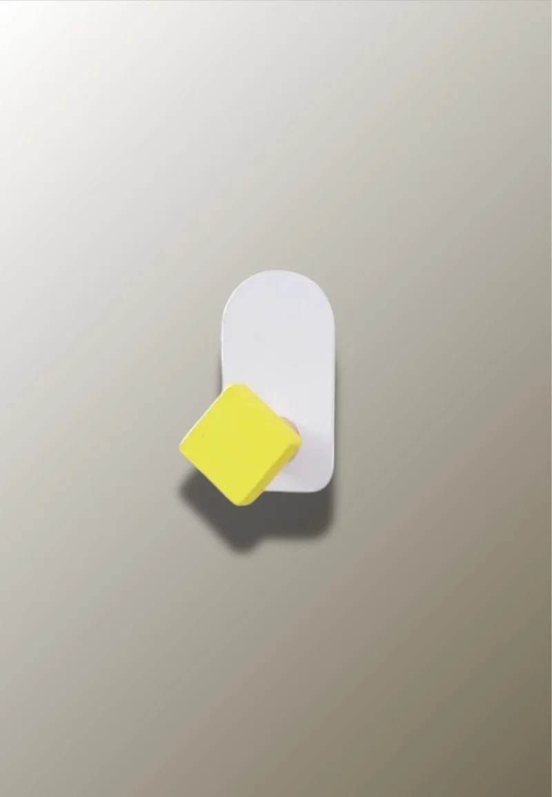Patère porte manteau pour enfant Losange jaune