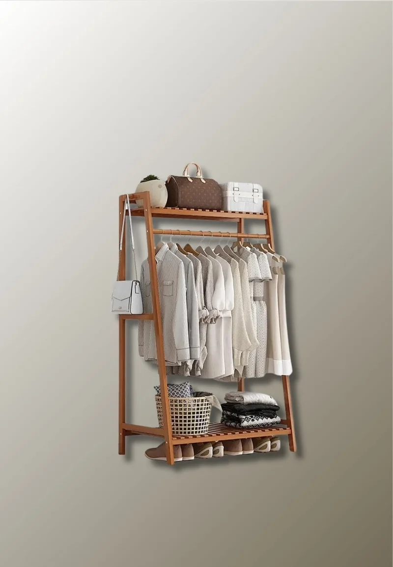 Meuble porte manteau chaussure en bois Triangle
