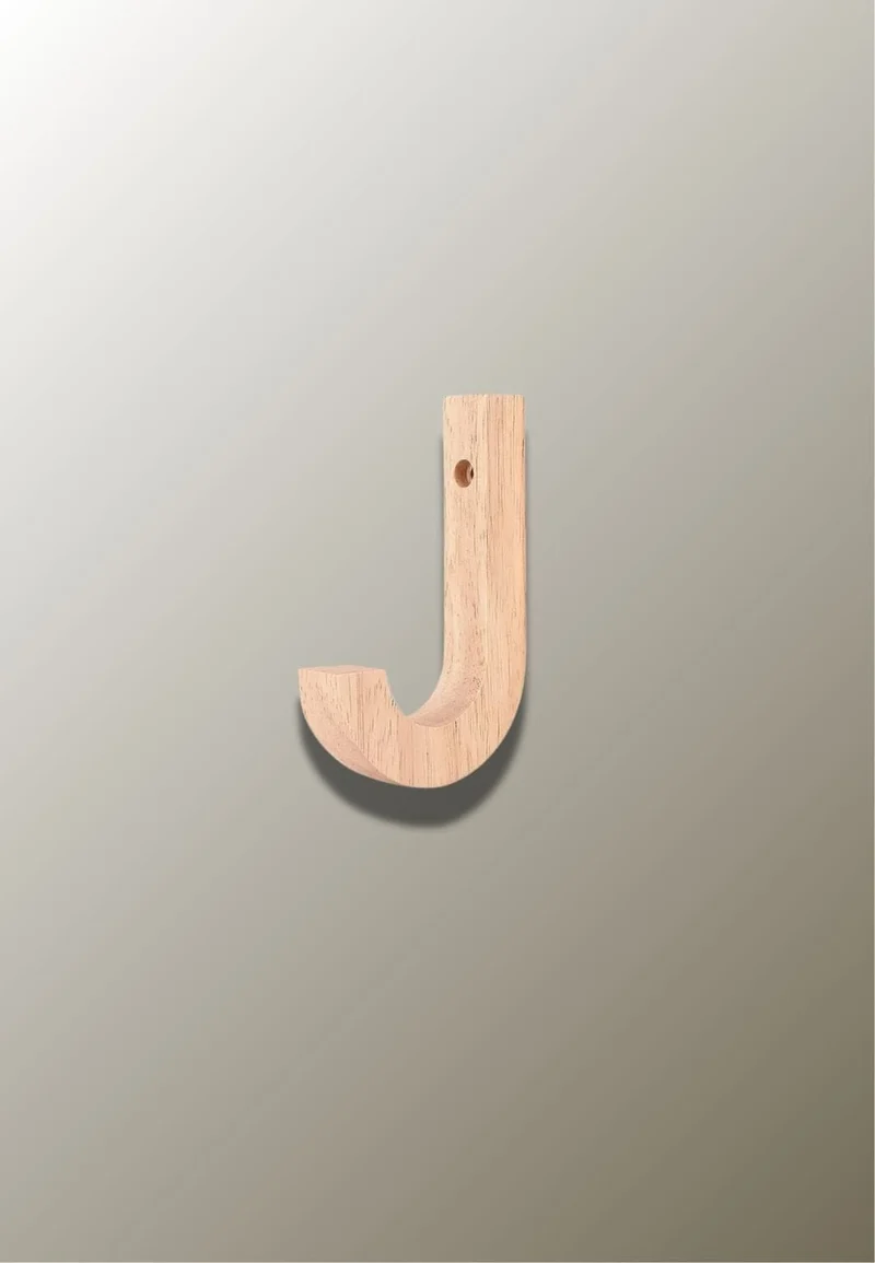 Patère porte manteau en bois J Relevé