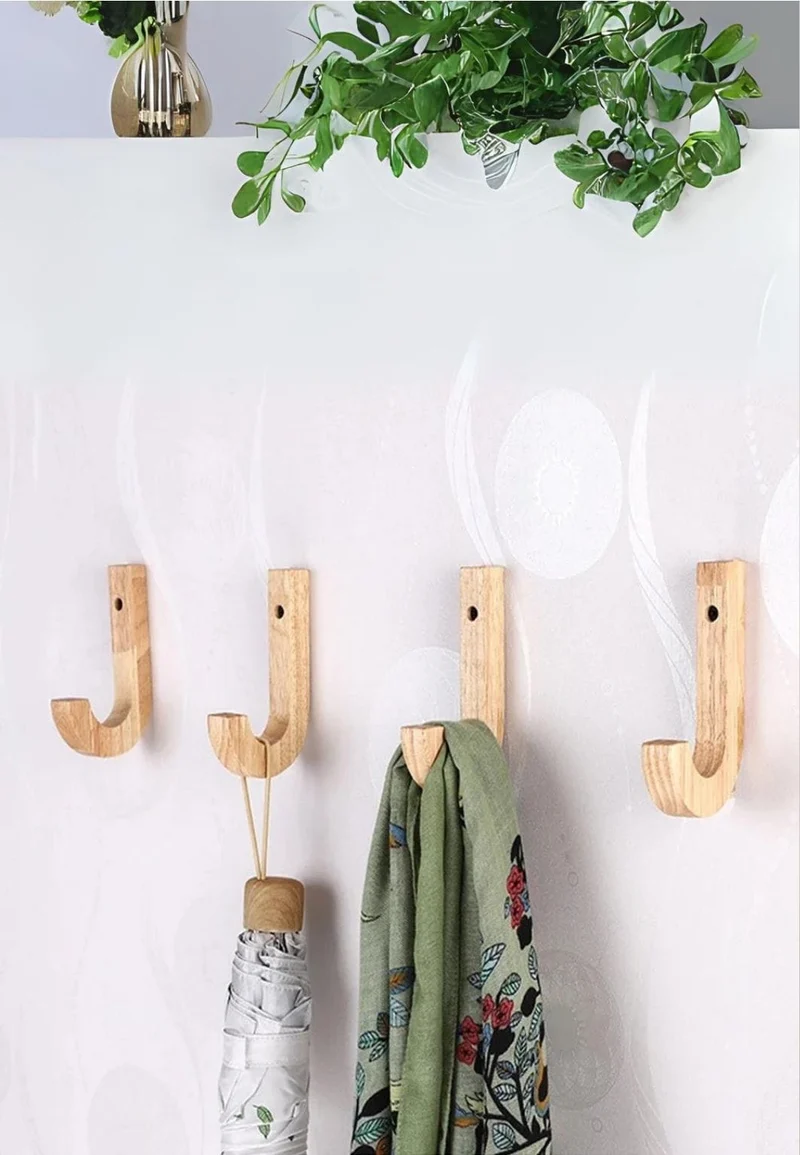 Patère porte manteau en bois J Relevé