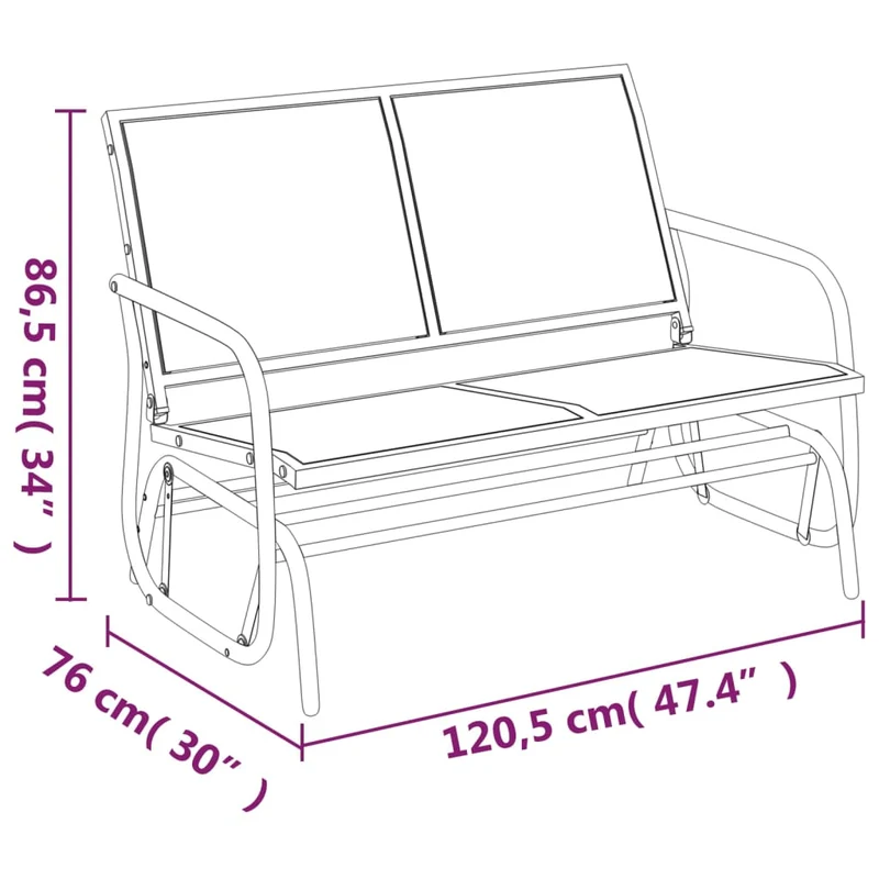 Banc de Jardin Textilène