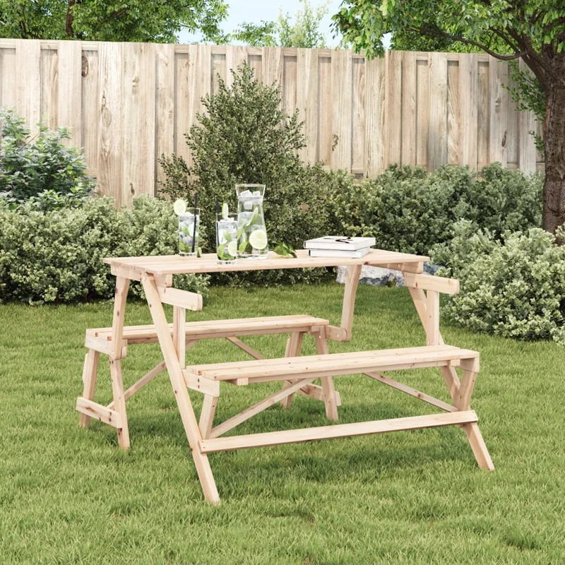 Banc de Jardin Convertible en Table