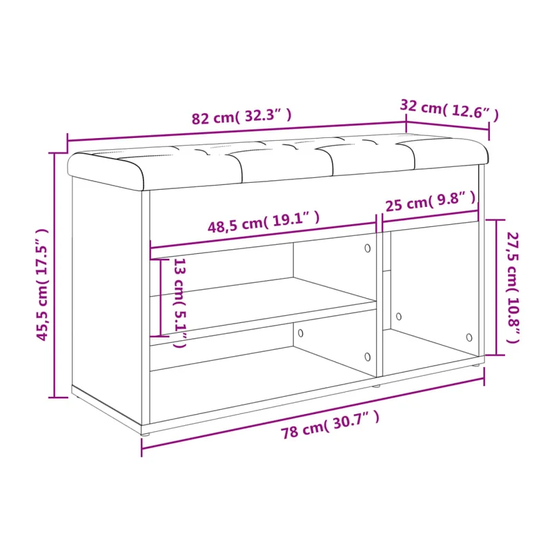Banc à Chaussures Gris