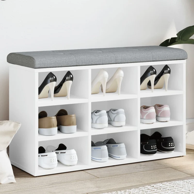 Banc à Chaussures Blanc