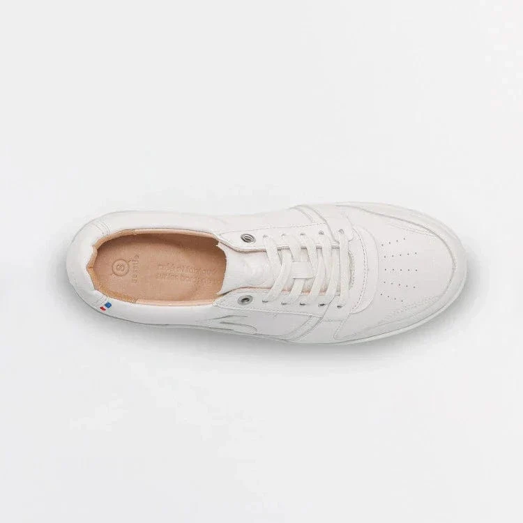 Basket blanche femme en cuir