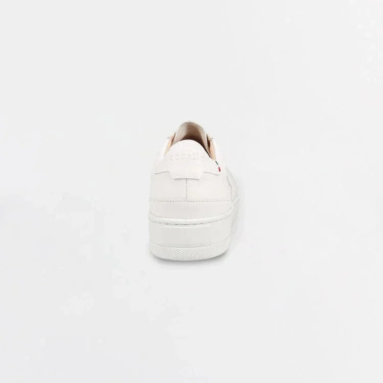 Basket blanche femme en cuir