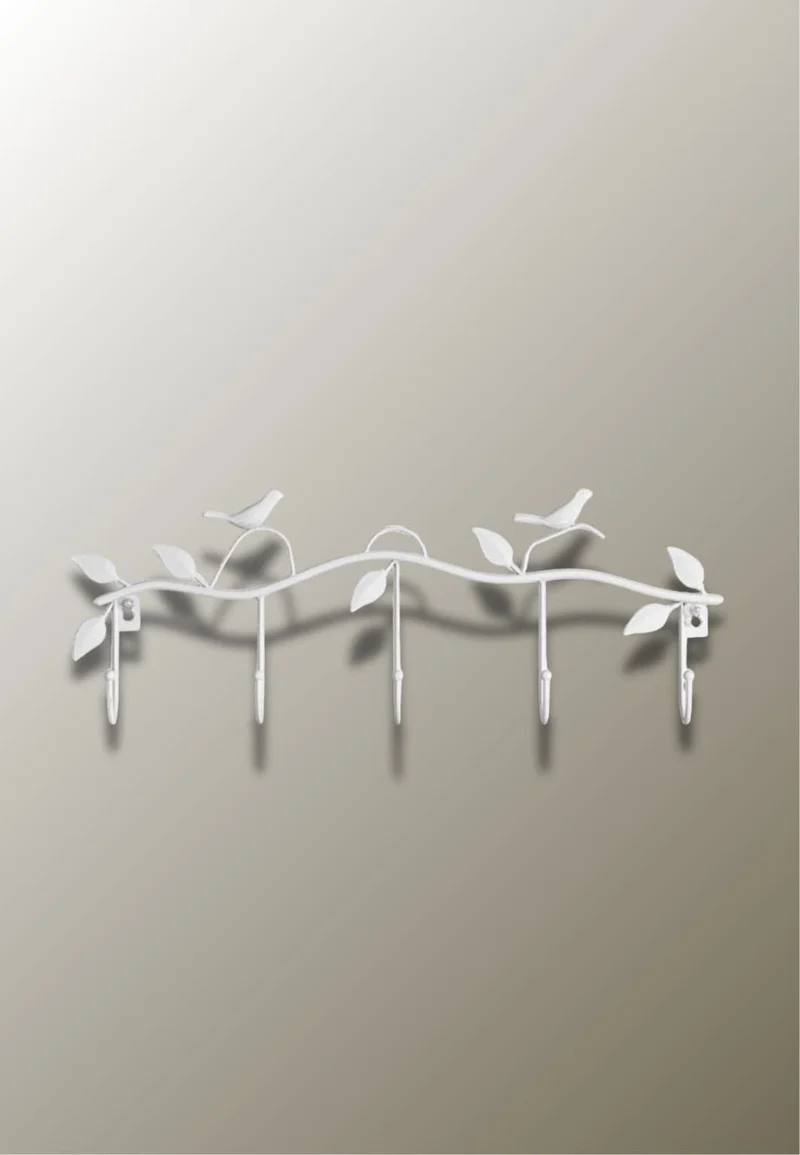 Porte manteau mural Oiseau Blanc