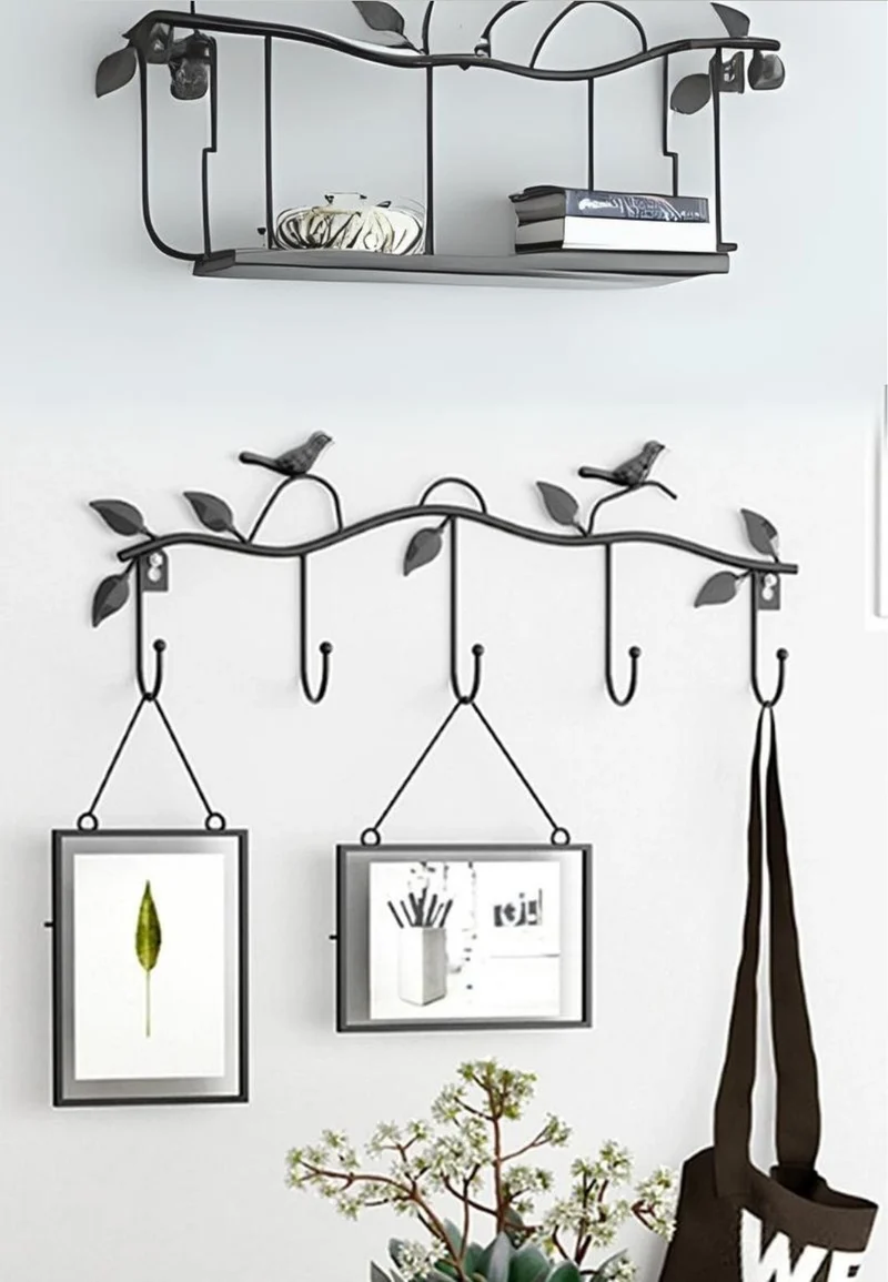 Porte manteau mural Oiseau Noir