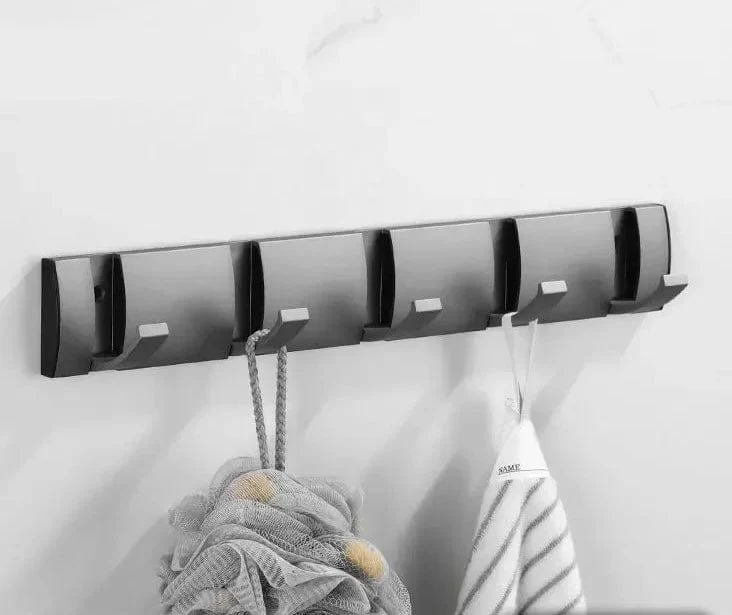 Porte manteau design mural Gris 5 Crochets