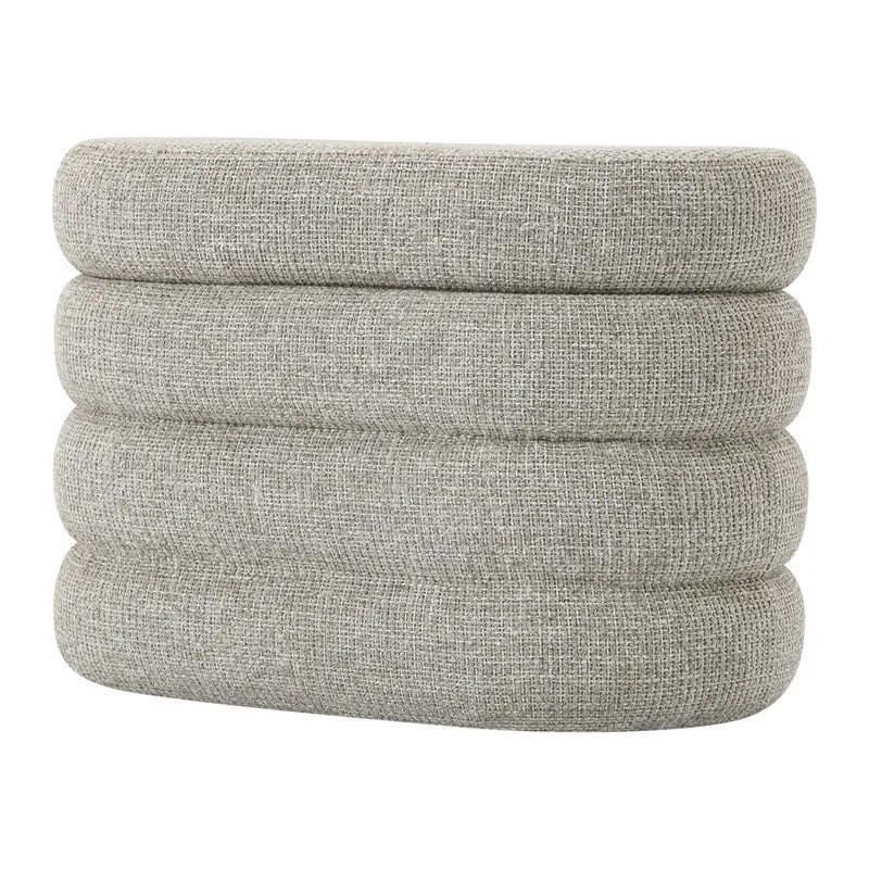 Banc coffre tissu chenillé beige