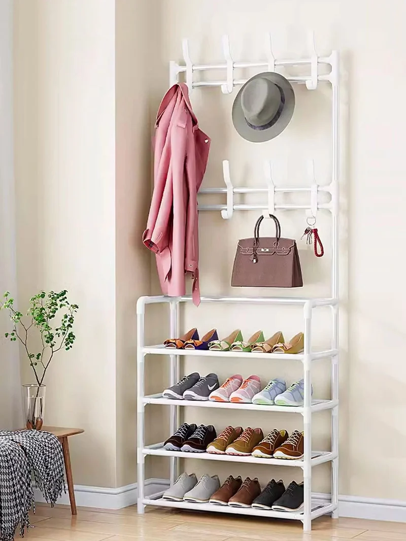 Meuble porte manteau chaussure Squelette Blanc