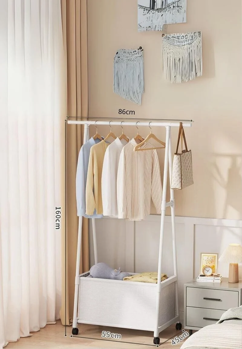 Meuble porte manteau chaussure Fermé Roulant Blanc