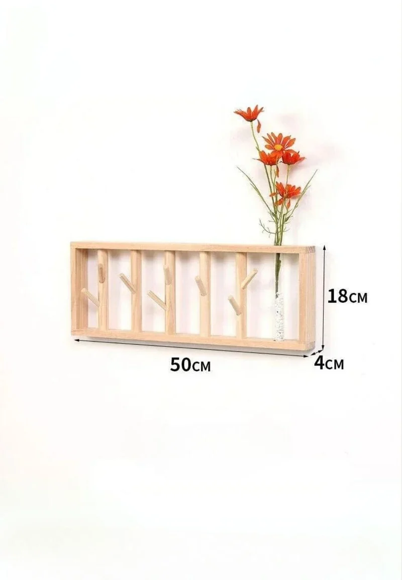 Porte manteau mural en bois Floral Moyen