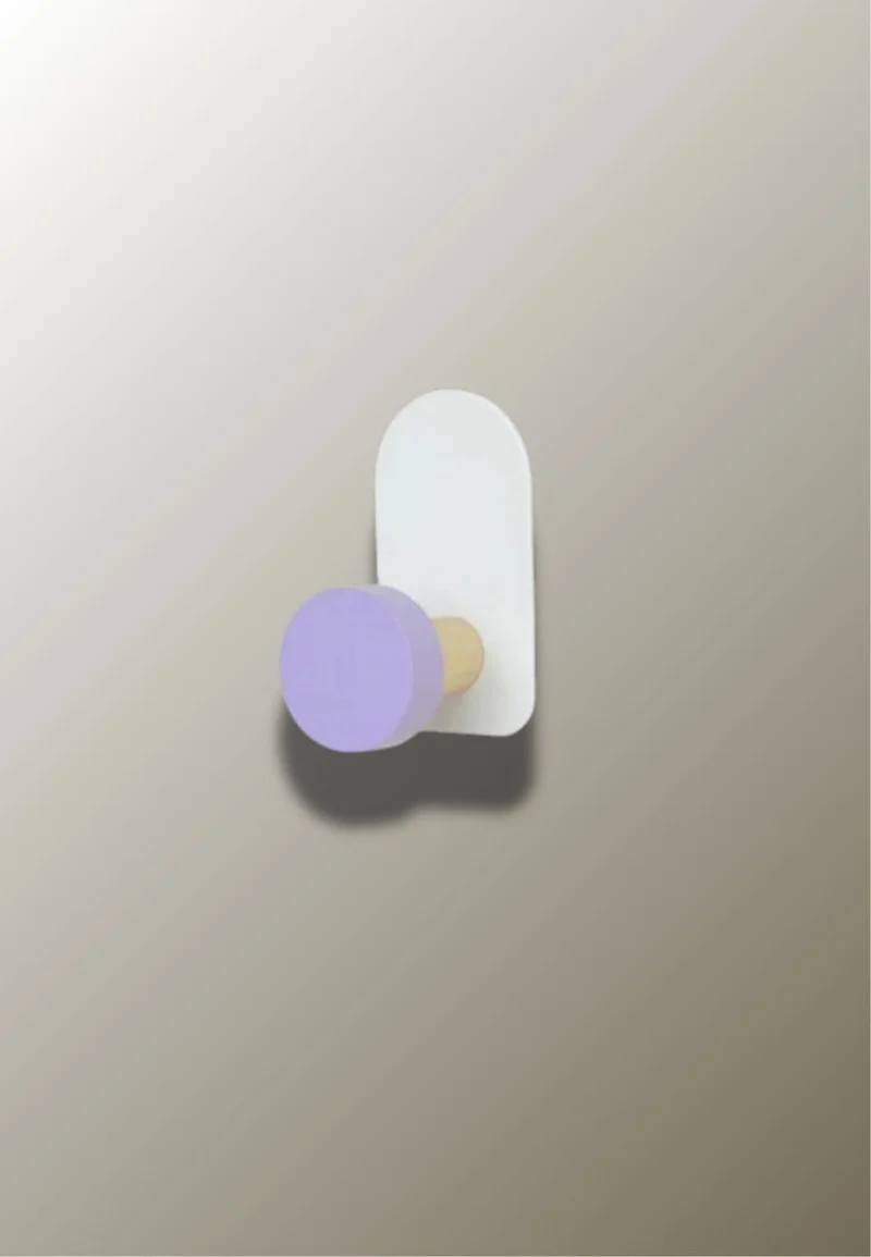 Patère porte manteau pour enfant Point violet