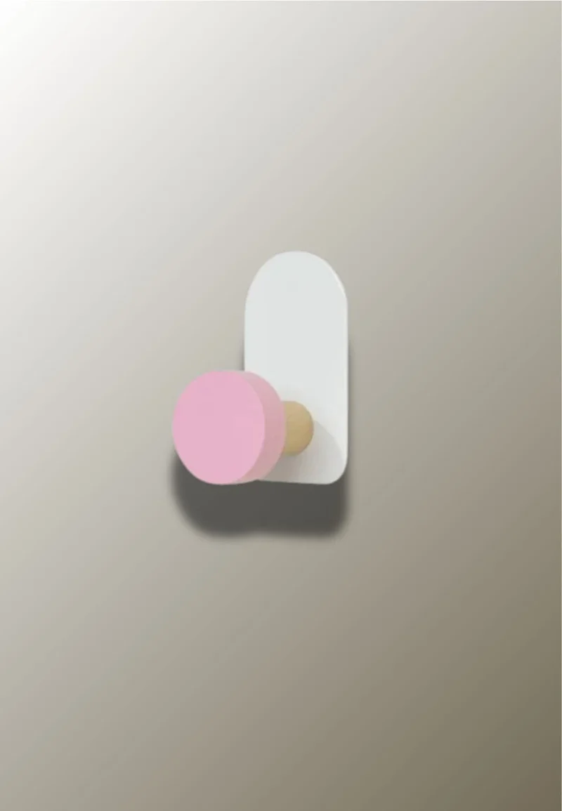 Patère porte manteau pour enfant Point rose