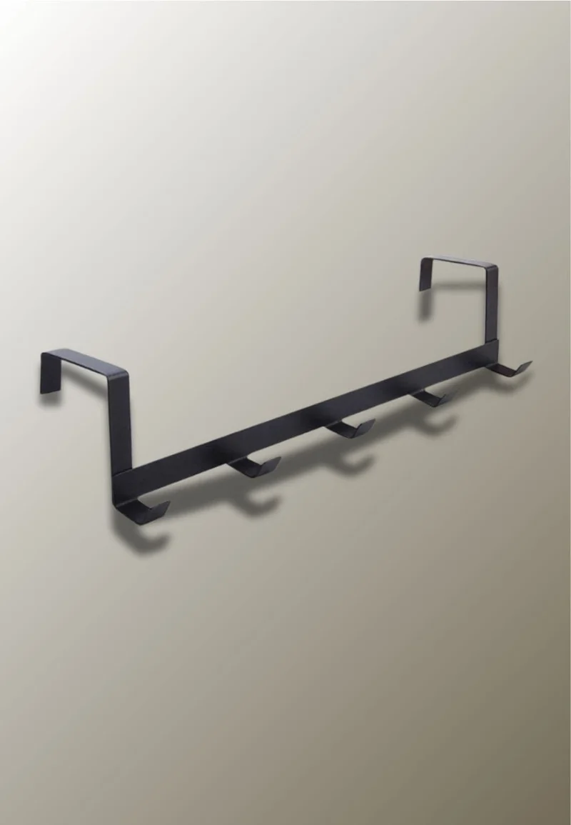 Porte manteau porte en fer Noir