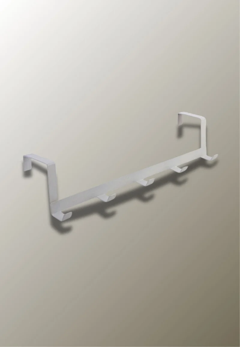 Porte manteau porte en fer Blanc