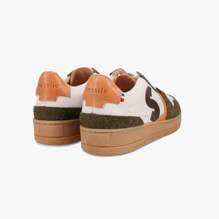 Basket Belis Crème Marron Kaki