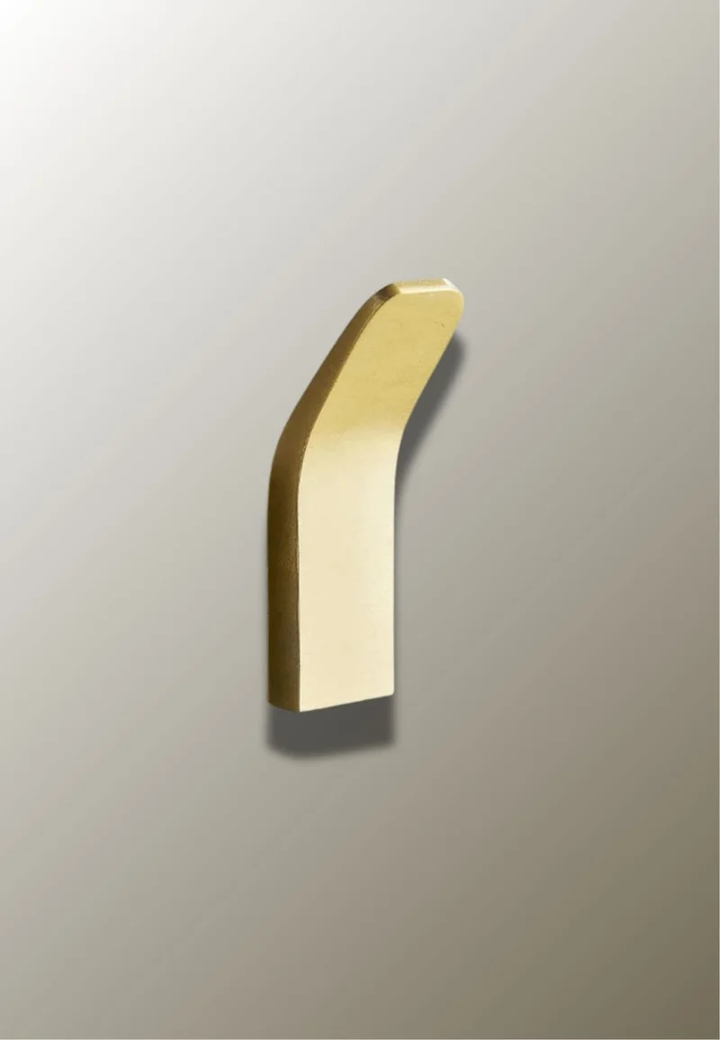 Patère porte manteau design relevé Doré