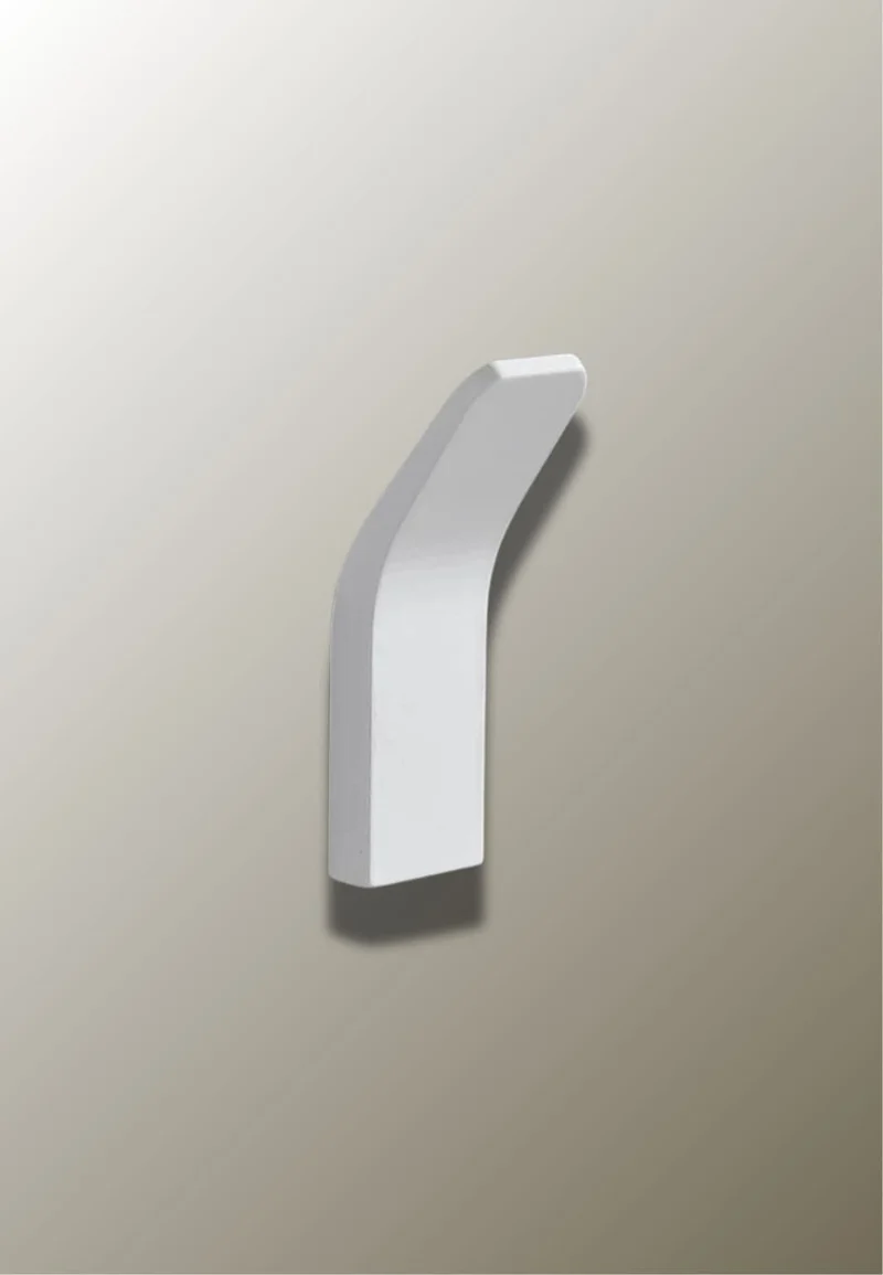 Patère porte manteau design relevé Blanc