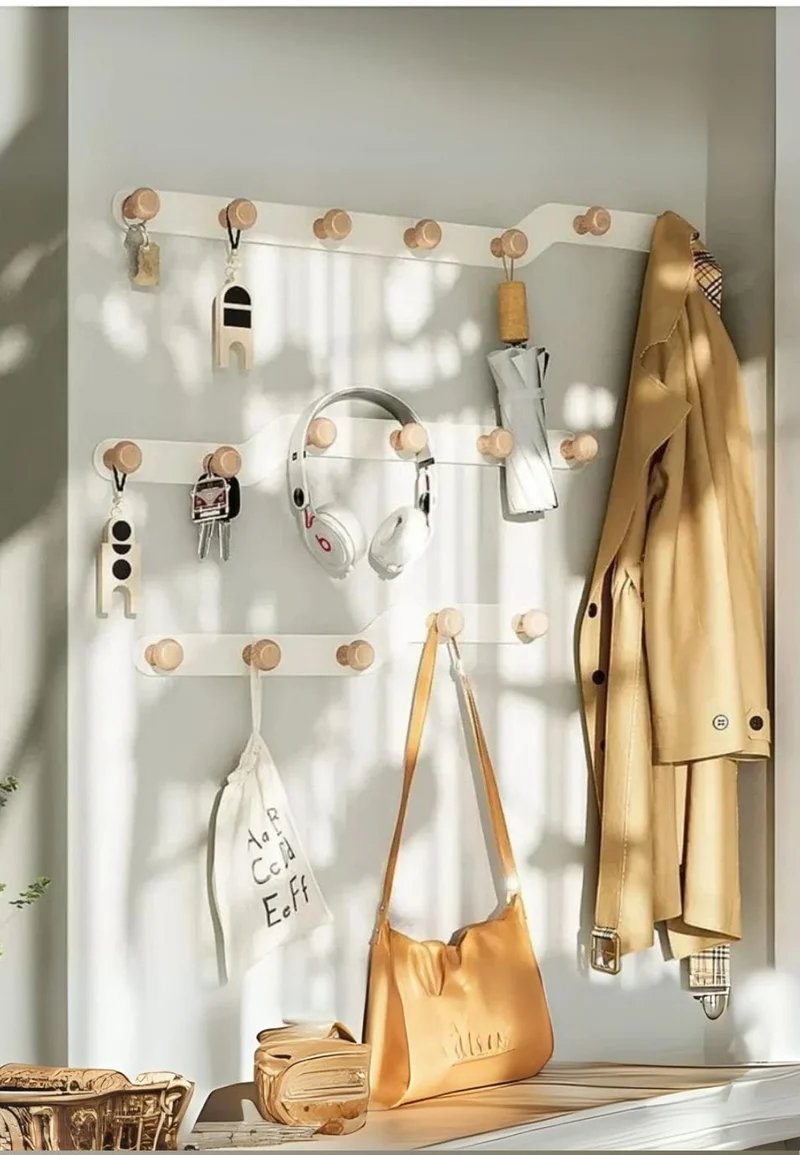 Porte manteau mural Vague en 6 Points