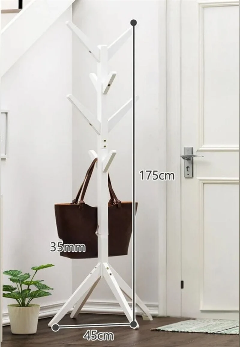 Porte manteau sur pied Arbre Blanc Empilé à base en Disque