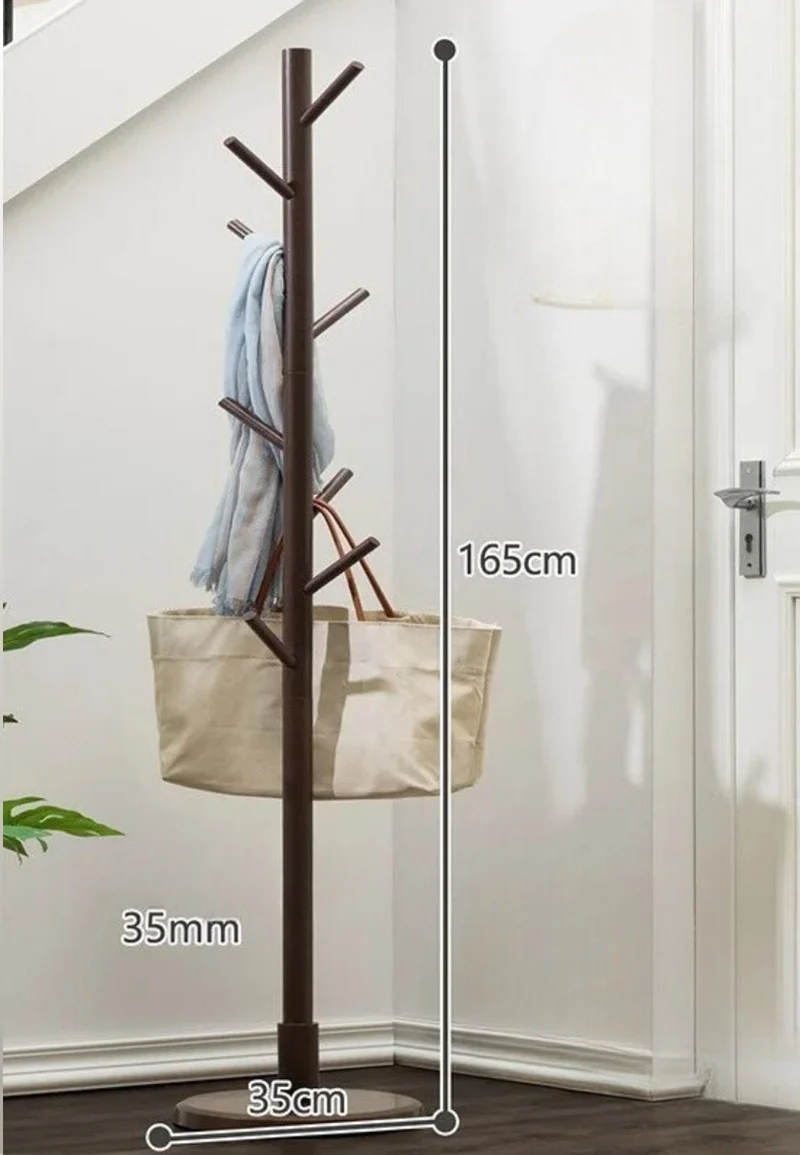 Porte manteau sur pied Arbre Café Empilé à base en Disque