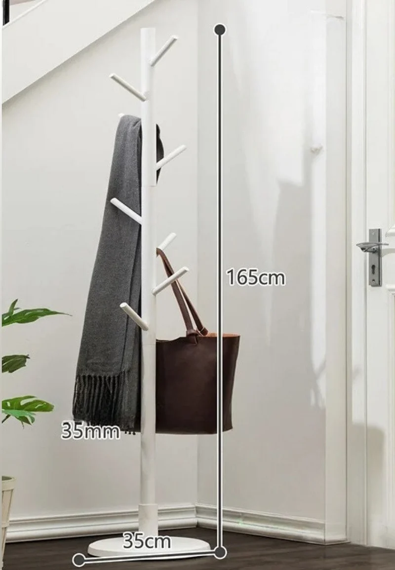 Porte manteau sur pied Arbre Blanc Empilé à base en Disque