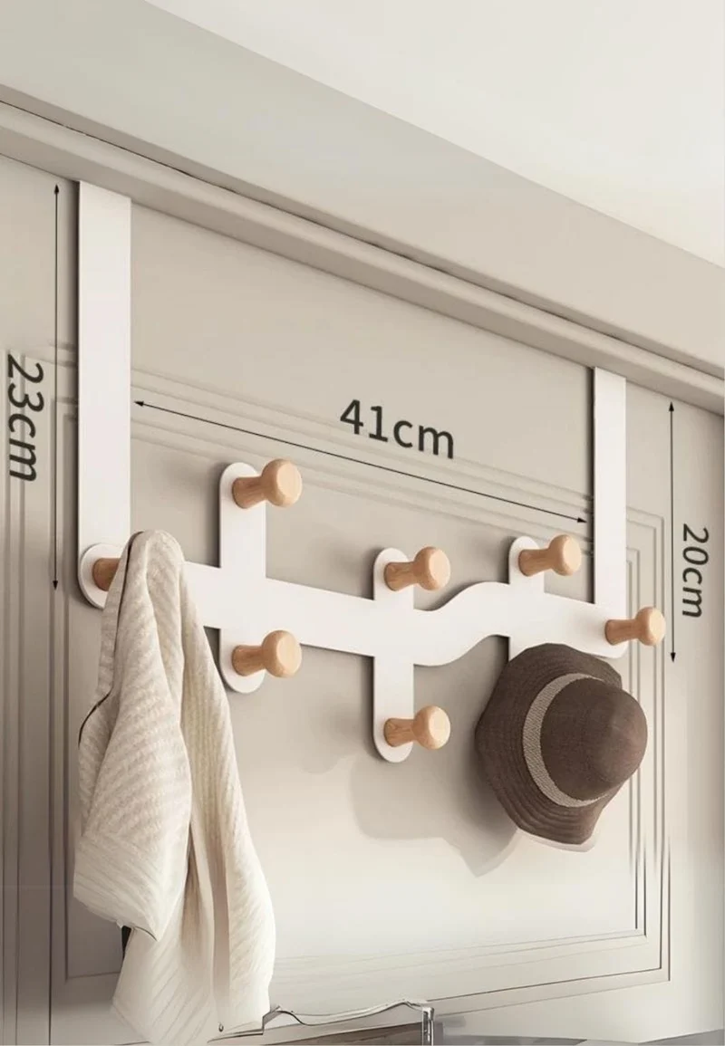 Porte manteau porte Labyrinthe Blanc à 8 Points