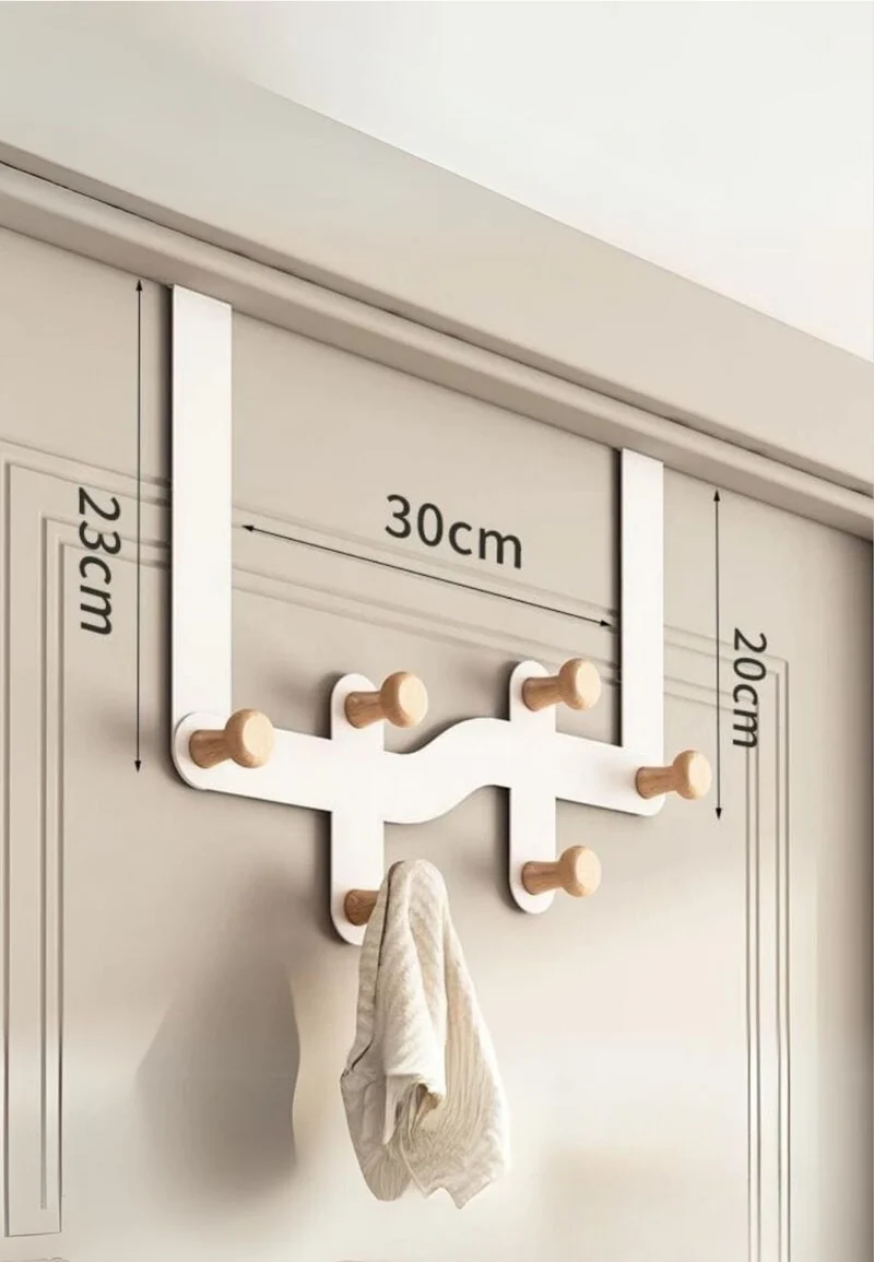 Porte manteau porte Labyrinthe Blanc à 6 Points