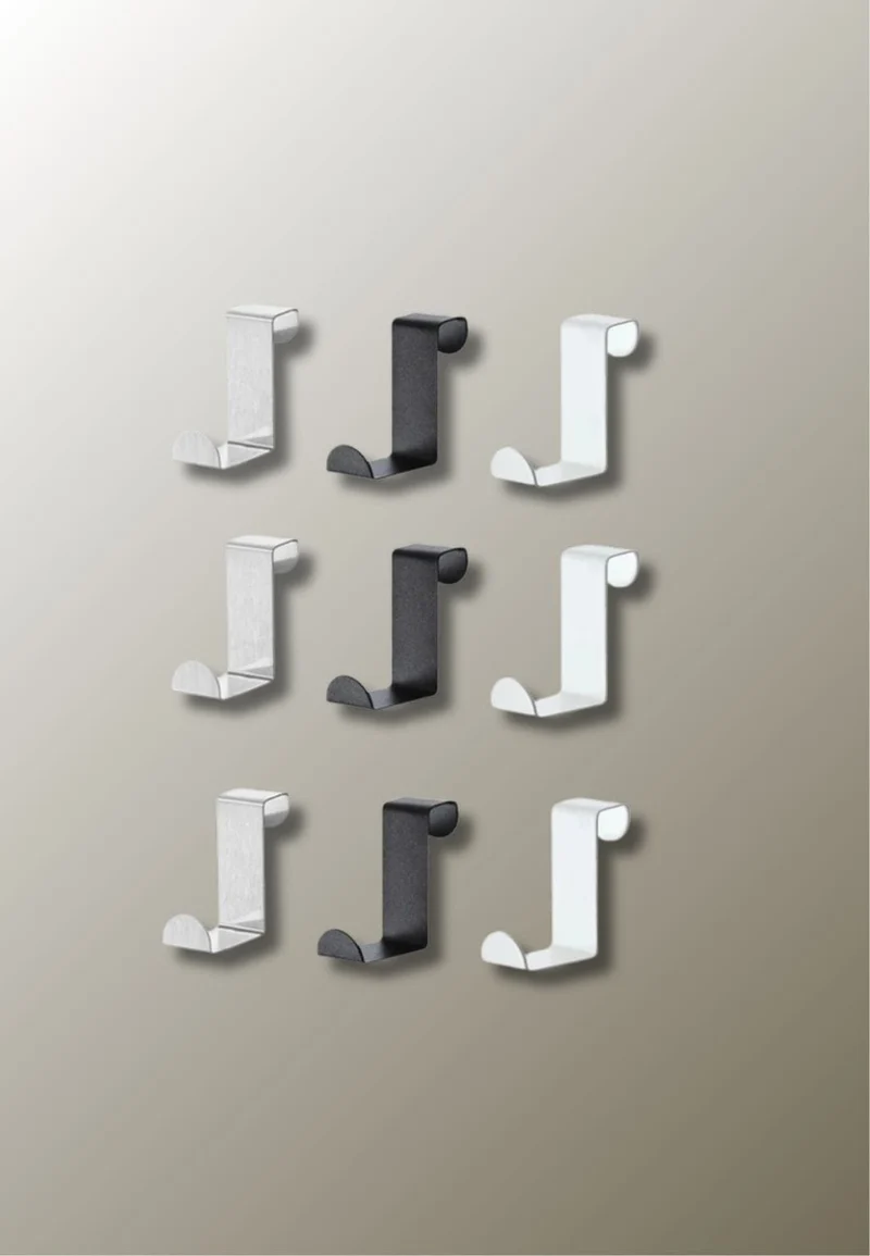 Porte manteau porte 10 Pièces Métalliques & 10 Pièces Noires & 10 Pièces Blanches