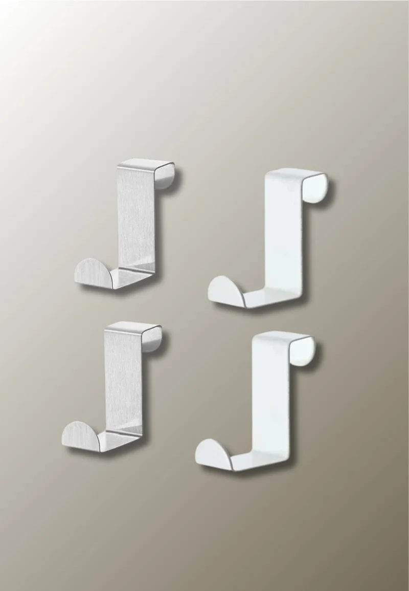 Porte manteau porte 2 Pièces Métalliques & 2 Pièces Blanches