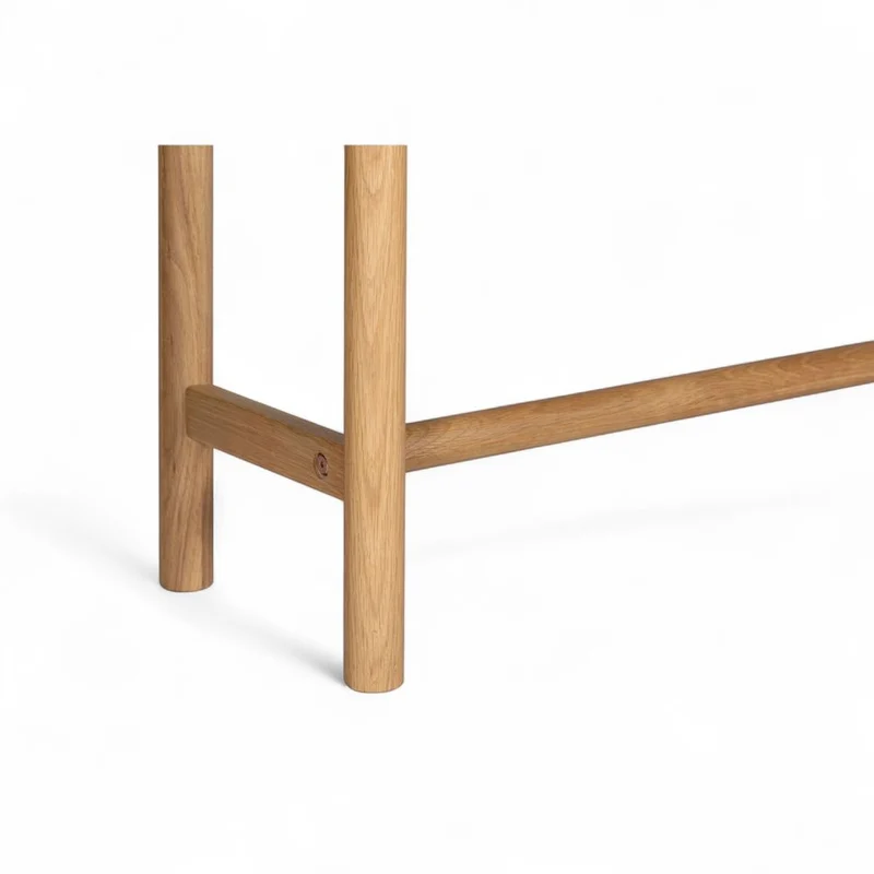 Console 120 cm 2 niches chêne naturel