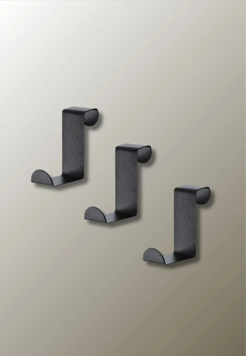Porte manteau porte 3 Pièces Noires